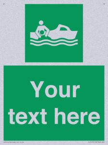 Custom sign safe condition Rescue boat